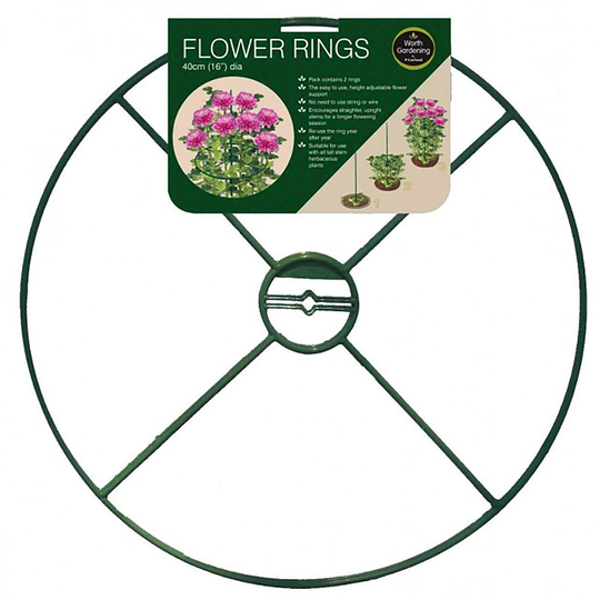 Växtstöd ring, 40 cm, 2-pack