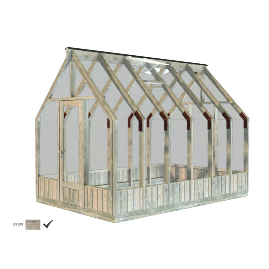 Palmako Växthus Emilia 8,7 m2 (inv. 8,2 m2) Grå