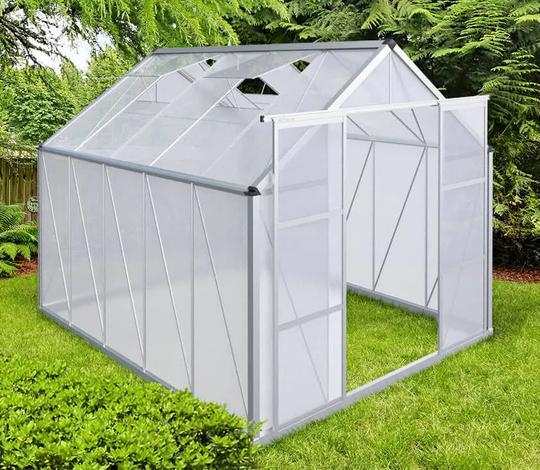 Växthus Infloria 7.8m2 Kanalplast Silver