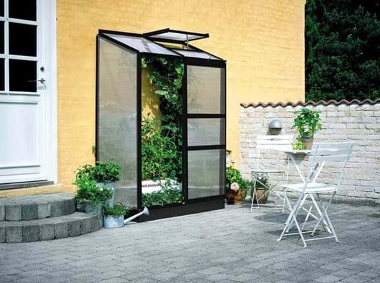 Halls Växthus Altan 3 m/ 4 mm Poly 1,3m² Svart