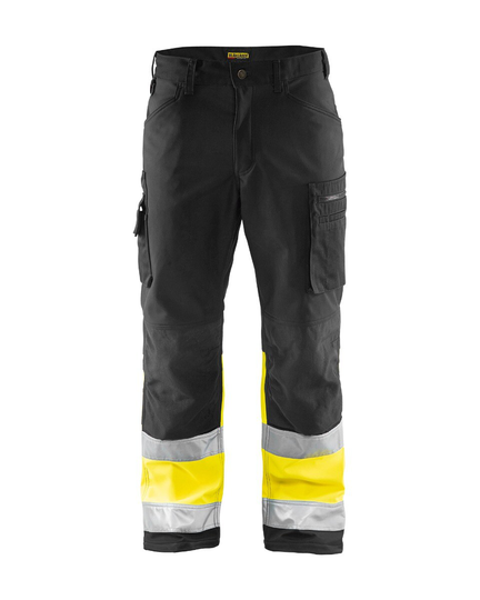 Blåkläder Varselbyxa Softshell Svart/Varselgul