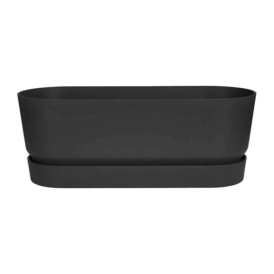 Elho Kruka Greenville Trough Avlång 50 cm Svart