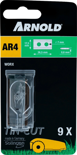 ARNOLD TiN-Cut Knivar För Worx Robotgräsklippare 9-pack