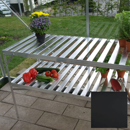 Vitavia Aluminiumbord Med Hylla Svart