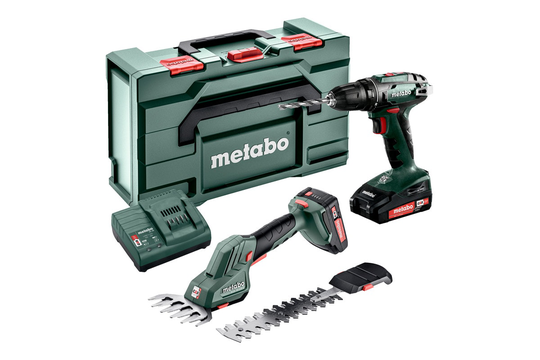 Metabo Busk-/Grässax och Borrskruvdragare Combo Set 2.2.5 18V inkl. Batteri och Laddare