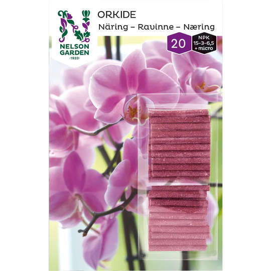 Nelson Garden Näringspinnar 20-Pack Orkidé
