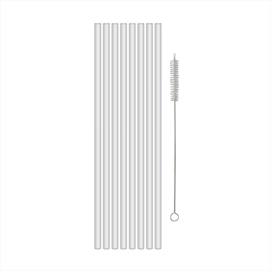 Koziol Sugrör CHEERS 27cm Set/8 inkl. Borste