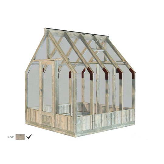 Palmako Växthus Emilia 5,8 m2 (inv. 5,4 m2) Grå