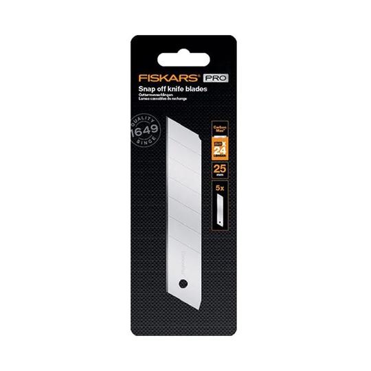 Fiskars CarbonMax™ blad brytbladskniv 25mm 5-p