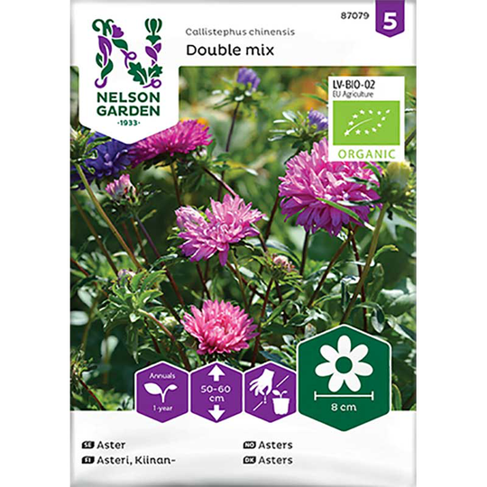 Aster, Dubbel, mix, ekologisk