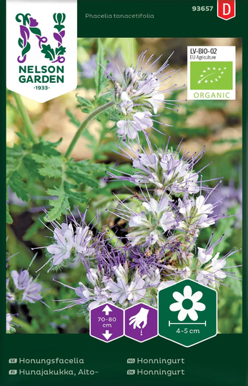 Nelson Garden Honungsfacelia Blå Organic