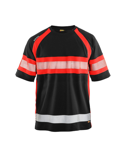 Blåkläder Uv-Skyddad Varsel-T-Shirt Svart/Varselröd