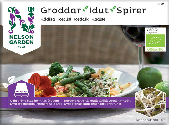 Nelson Garden Groddar Rädisa Organic
