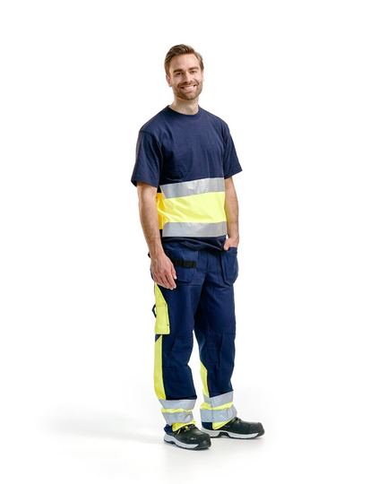 Blåkläder Varselbyxa Hantverk Marinblå/Varselgul