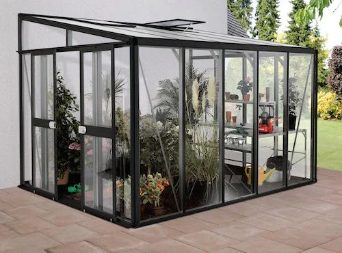 Vitavia Väggväxthus Helena 8600 Svart Glas+Poly
