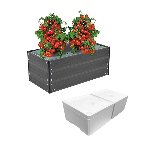HORTUS Planteringslåda Wpc 36X50X90 cm, Inkl. Självbevattningslåda