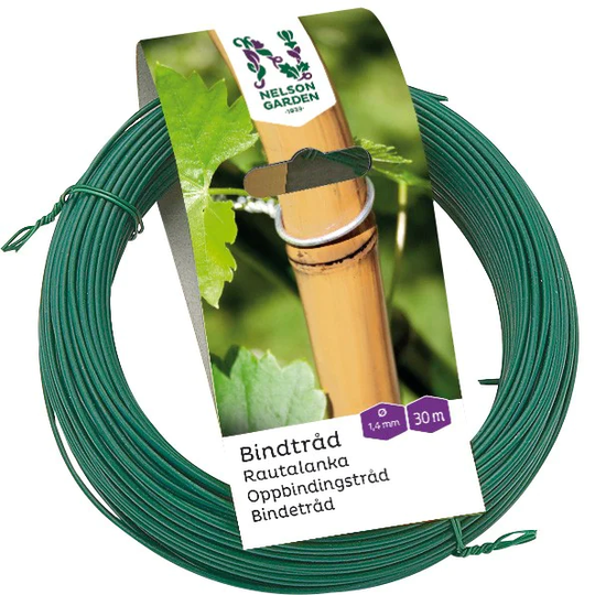 Nelson Garden Bindtråd Stål/Plast Grön Ø1,4mm 30m