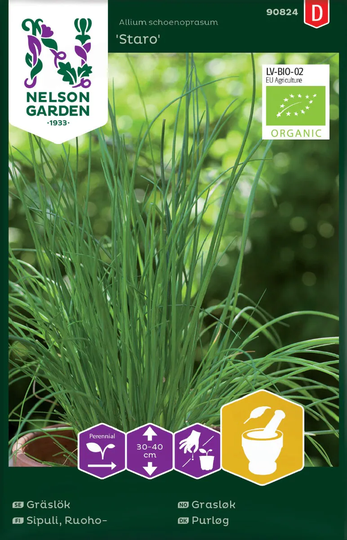 Nelson Garden Gräslök Vanlig Staro Organic